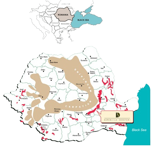 Domeniile Sahateni location map