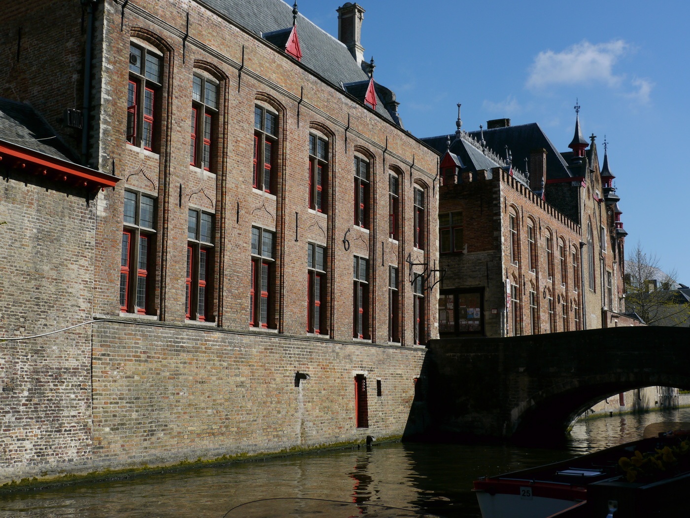 Bruges from a canal tour boat