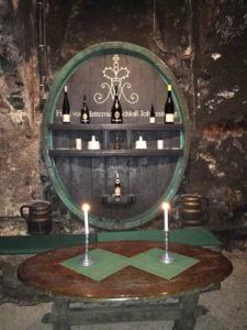 Classic wines for tasting in Schloss Johnnisberg's cellar