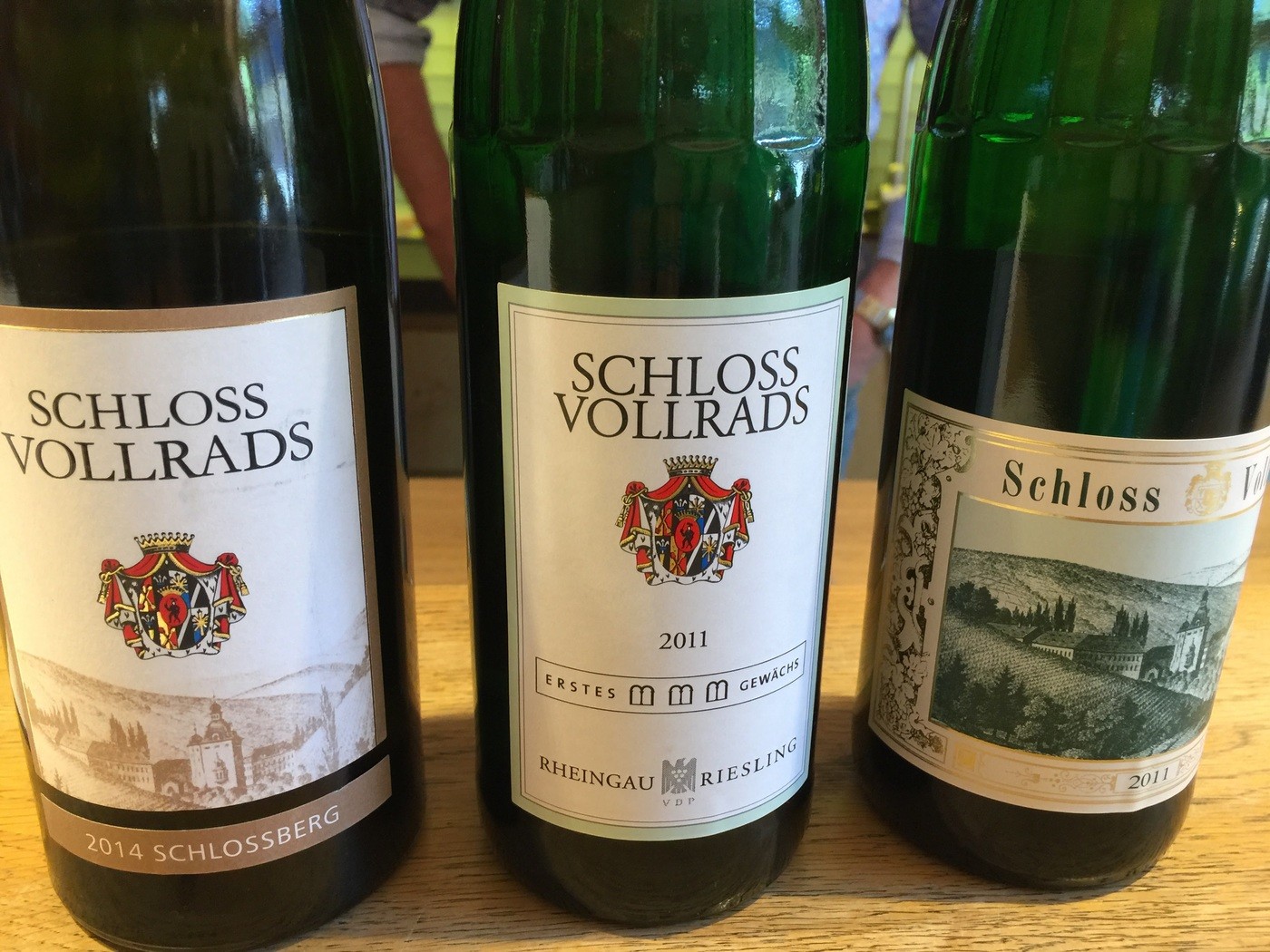Three wine bottles from Schloss Vollrads